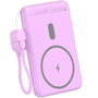 Leotec Power Bank Inalámbrico 5000mAh 20W LEPOWW20W5P Púrpura